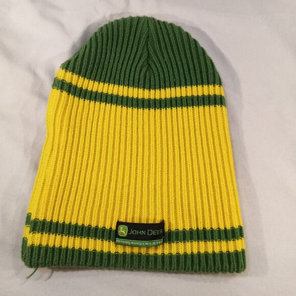 John Deere Green & Yellow Knit Beanie – Youth One Size - Picture 3 of 6